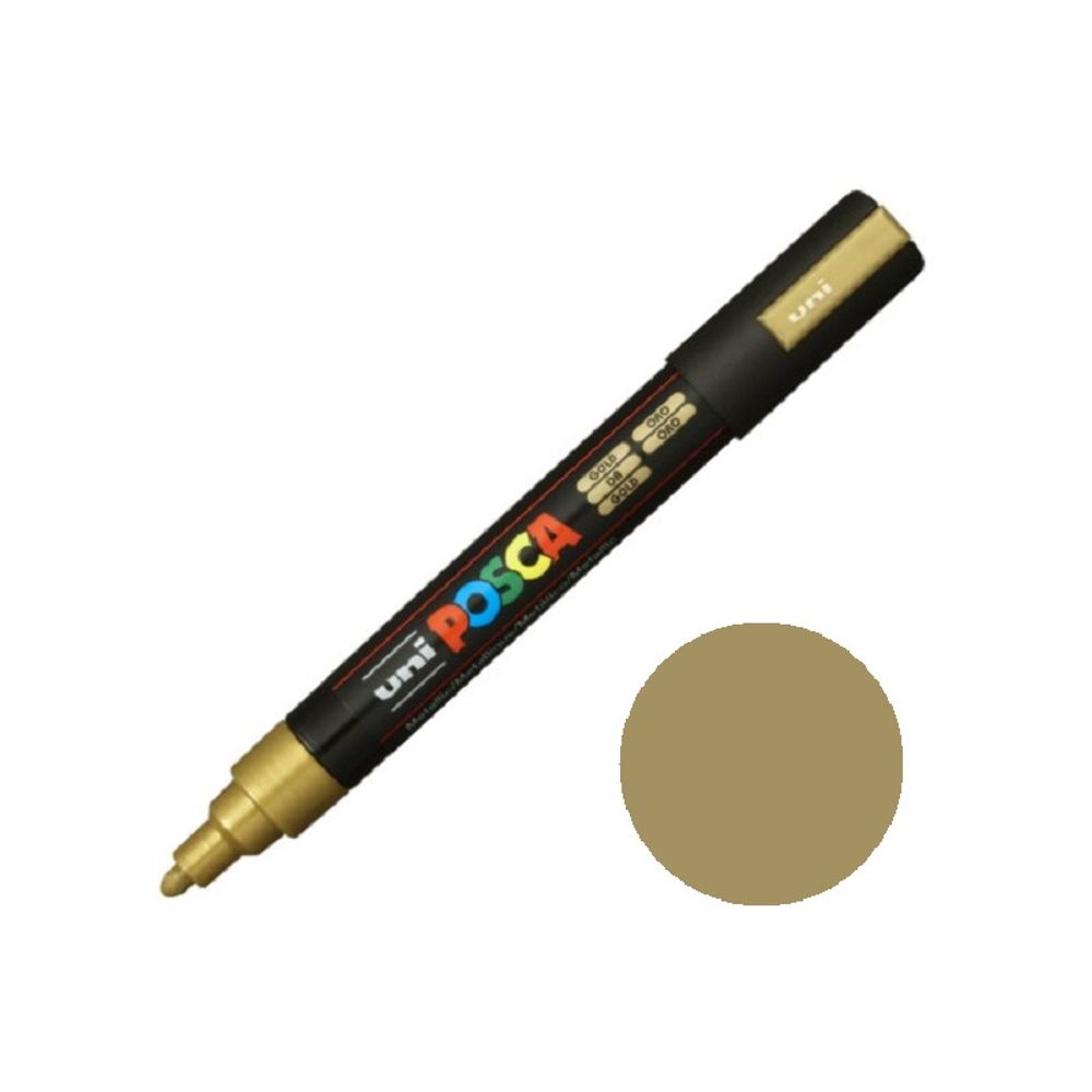 Levně Posca Akrylový fix Posca PC-5M - VYBERTE ODSTÍN - Akrylový fix Posca PC-5M - zlatý
