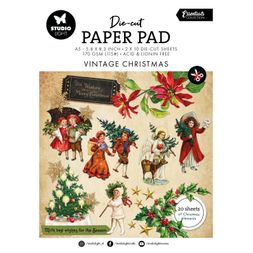 Blok s papírovými výseky Studio Light "Vintage Christmas", A5, 20 l. - Vánoční nostalgie