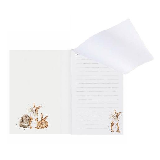 Poznámkový blok Wrendale Designs "All Ears", 140 l., linkovaný  - Králík