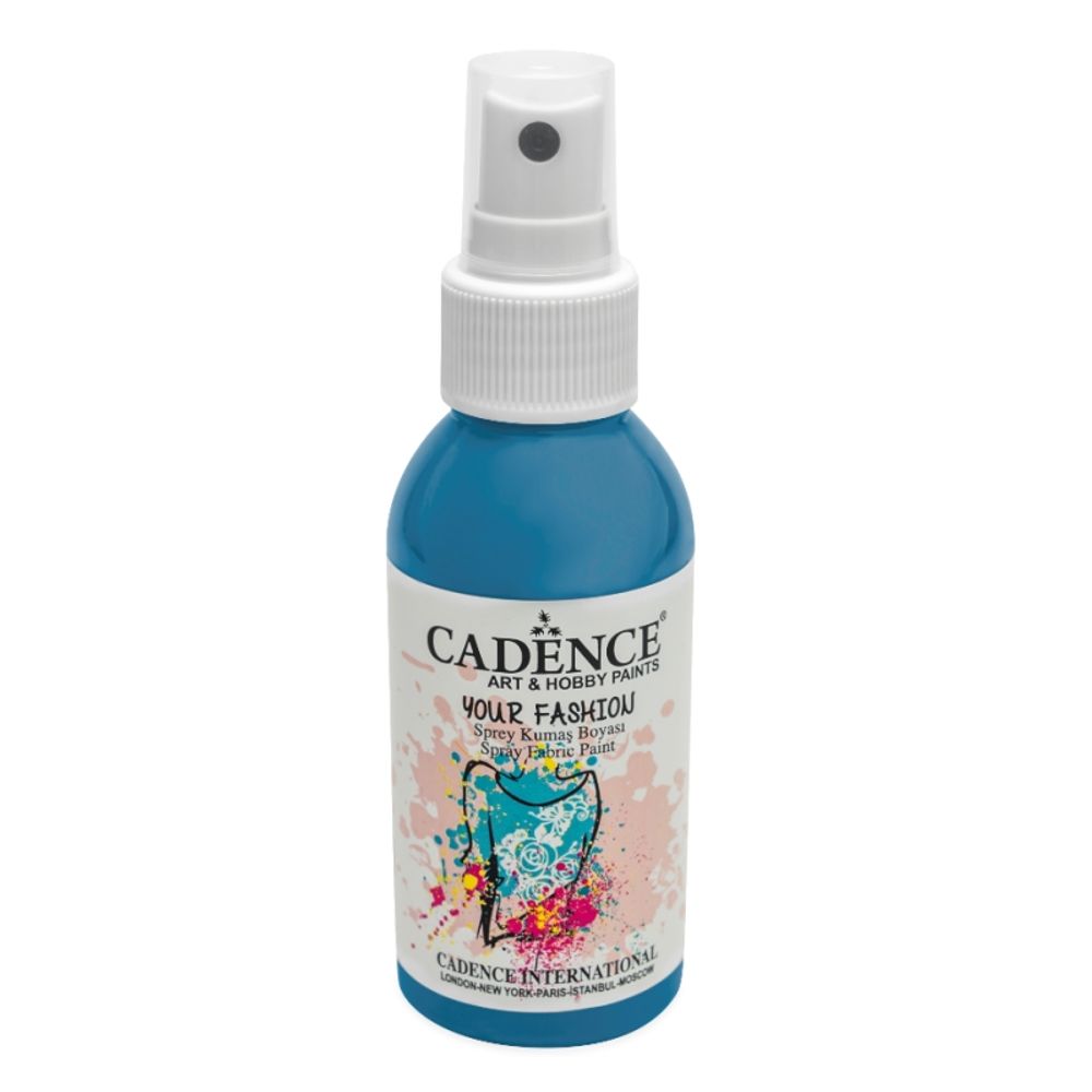 Cadence Barva na textil Cadence Your Fashion, 100 ml - VYBERTE ODSTÍN - Barva na textil ve spreji Cadence Your Fashion, 100 ml - dark turquoise, tm. tyrkysová