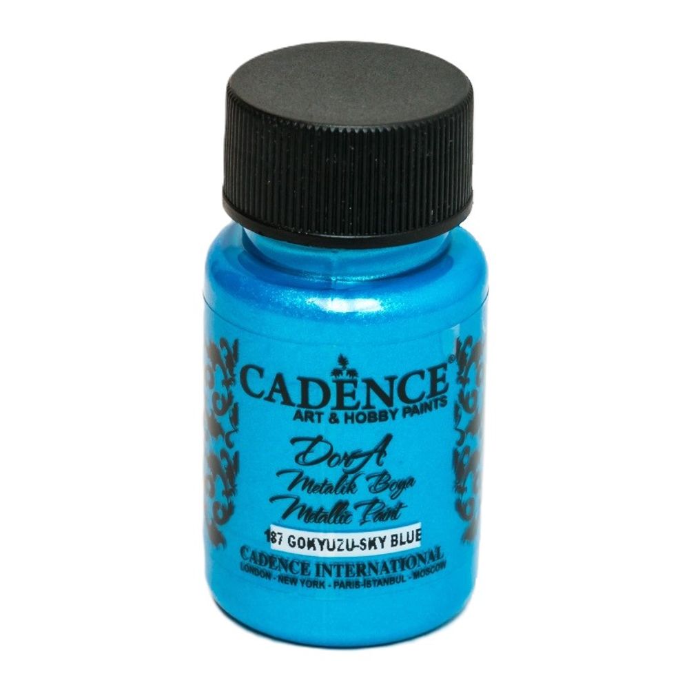 Cadence Metalická akrylová barva Cadence Dora Metallic, 50 ml - VYBERTE ODSTÍN - Metalická akrylová barva Cadence Dora Metallic, 50 ml - sky blue, nebeská modrá
