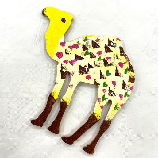 Dřevěný výřez k dekoraci Gomille, 14x14 cm - Velbloud