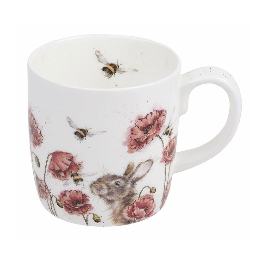 Royal Worcester Porcelánový hrnek Wrendale Designs "Let it Bee", 0,31 l - Králík a čmeláci