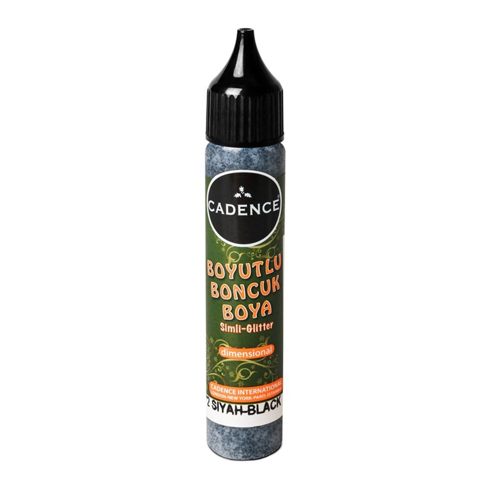 Cadence Třpytivá kontura Cadence Dimensional Paint, 25 ml - VYBERTE ODSTÍN - Kontura Cadence Dimensional Paint, 25 ml - black, třpytivá černá