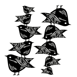 Šablona Cadence, stínová - Ptáčci