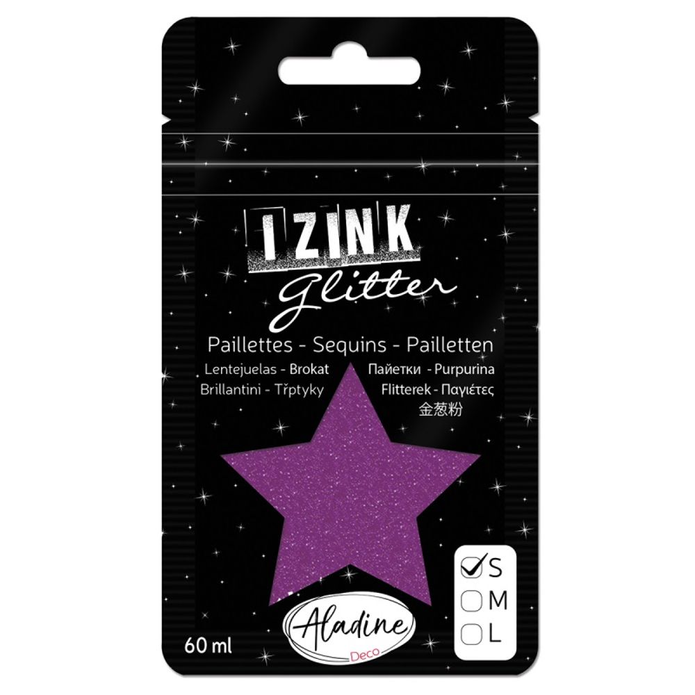 Levně Aladine Třpytky Aladine Izink Glitter, 60 ml, vel. S - VYBERTE ODSTÍN - Třpytky Aladine Izink Glitter, 60 ml, vel. S - violet, fialové