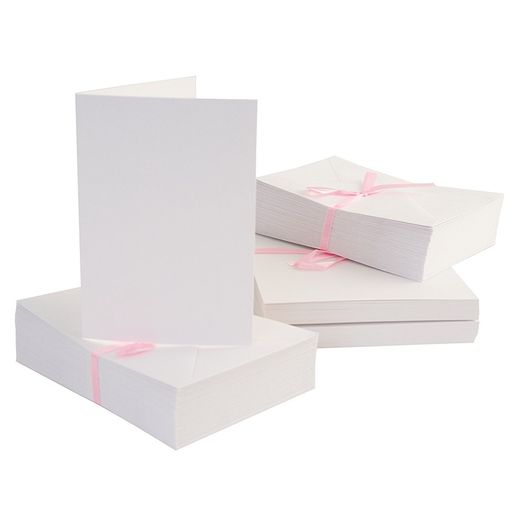 Základy přání a obálky A6, 100ks (240g/m2) - bílá