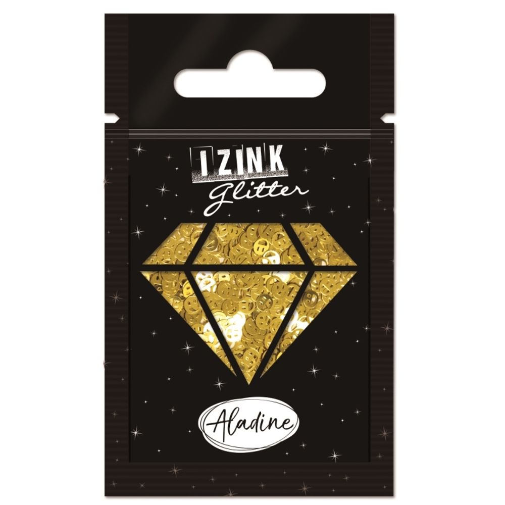 Levně Aladine Designové třpytky Aladine Izink Glitter Smajlíci - VYBERTE ODSTÍN - Designové třpytky Aladine Izink Glitter Smajlíci - gold, zlatá