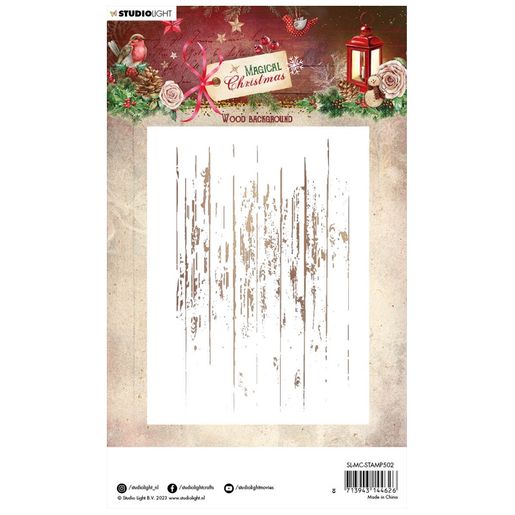 Gelové razítko Studio Light "Magical Christmas", 8,2x13,2 cm - Dřevo