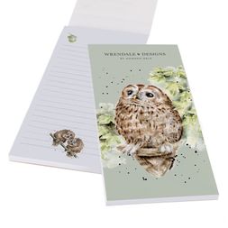 Nákupní seznam s magnetem Wrendale Designs "Treetops" - Sova