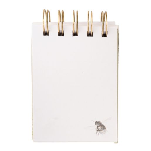 Kroužkový blok Wrendale Designs "Hedgerow", B7, 50 l., čistý a linkovaný - Polní zvířata