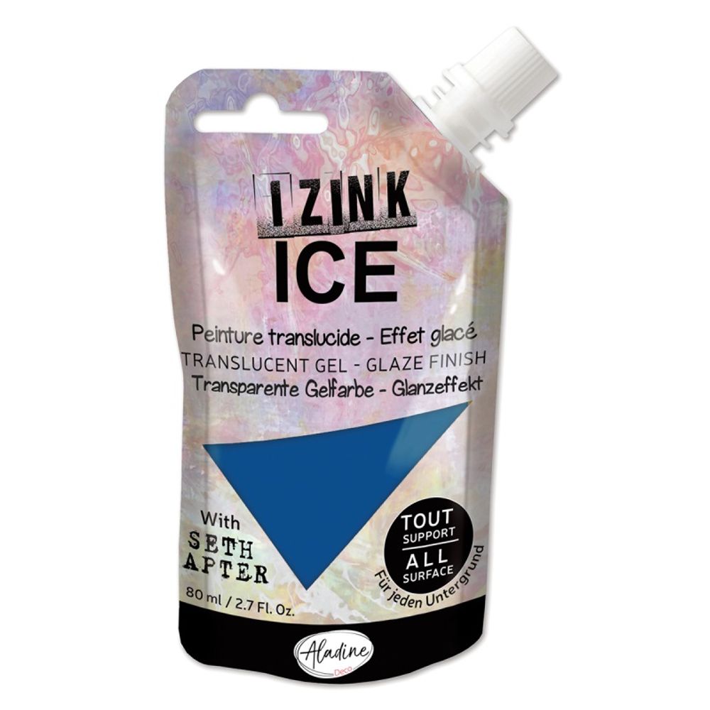 Levně Aladine Efektová barva Aladine Izink Ice, 80 ml - VYBERTE ODSTÍN - Efektová barva Aladine Izink Ice, 80 ml - bleu mer de sud, modrá