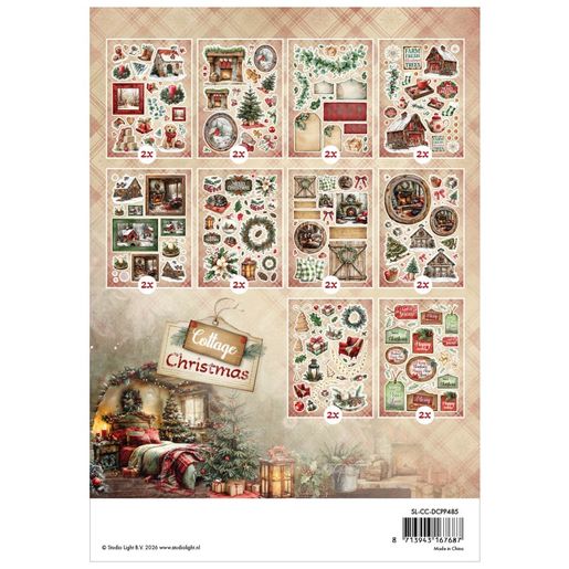 Blok s papírovými výseky Studio Light "Cottage Christmas", A5, 20 l. - Vánoce na chatě