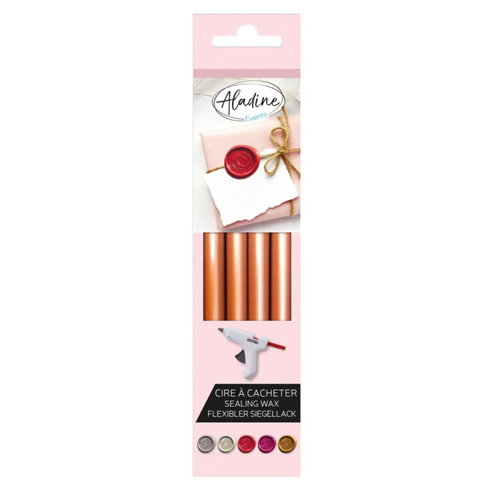 Levně Aladine Pečetní vosk Aladine, 4 ks - metalický - VYBERTE ODSTÍN - Pečetní vosk Aladine, 4 ks - měděný