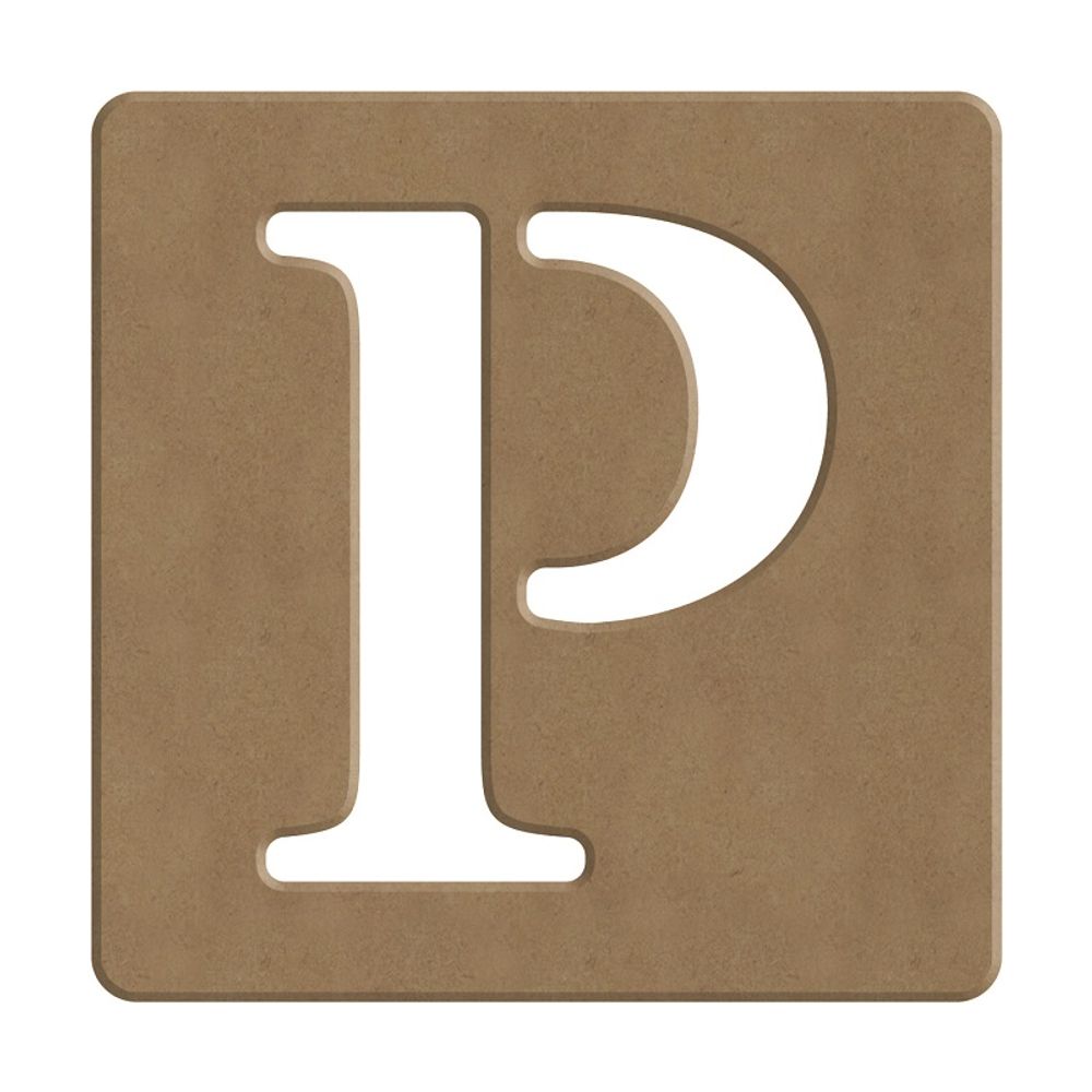Gomille Dřevěný výřez k dekoraci Gomille, 10 cm - Scrabble abeceda - VYBERTE PÍSMENO - Dřevěný výřez k dekoraci Gomille, 10 cm - Scrabble písmeno P