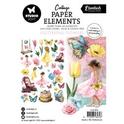 Papírové výseky Studio Light "Fluttering Flowers", 35 ks - Květy a motýli