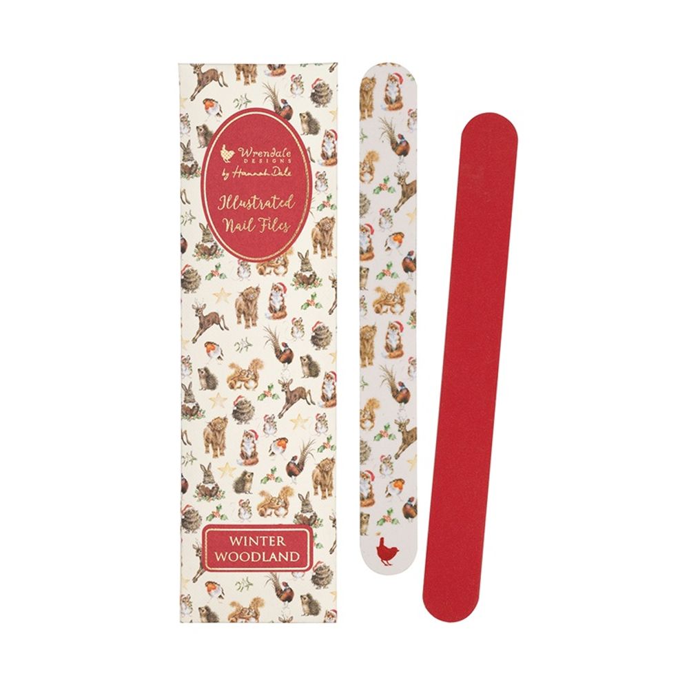 Levně Wrendale Designs Sada pilníků na nehty Wrendale Designs "Winter Woodland", 2 ks - Vánoční les