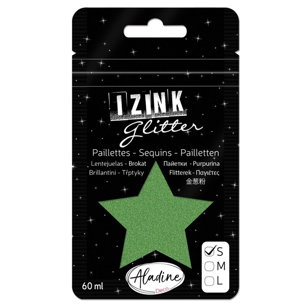 Levně Aladine Třpytky Aladine Izink Glitter, 60 ml, vel. S - VYBERTE ODSTÍN - Třpytky Aladine Izink Glitter, 60 ml, vel. S - vert foncé, zelené