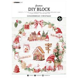 DIY Blok s výseky Studio Light "Gingerbread Christmas", A4, 32 l. - Vánoce z perníku