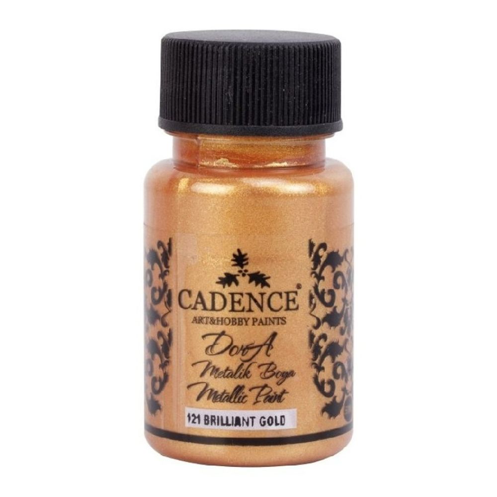 Cadence Metalická akrylová barva Cadence Dora Metallic, 50 ml - VYBERTE ODSTÍN - Metalická akrylová barva Cadence Dora Metallic, 50 ml - brilliant gold, zářivá zlatá
