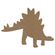 Dřevěný výřez k dekoraci Gomille, 32x24 cm Stegosaurus, velký
