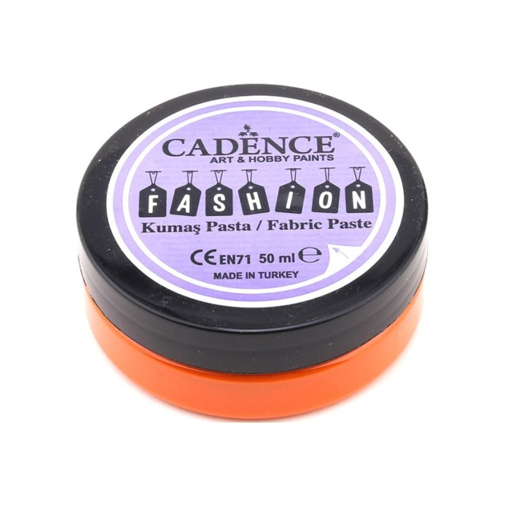 Levně Cadence Reliéfní pasta na textil Cadence Fashion Opaque, 50 ml - VYBERTE ODSTÍN - Reliéfní pasta na textil Cadence Fashion Opaque, 50 ml - orange, oranžová