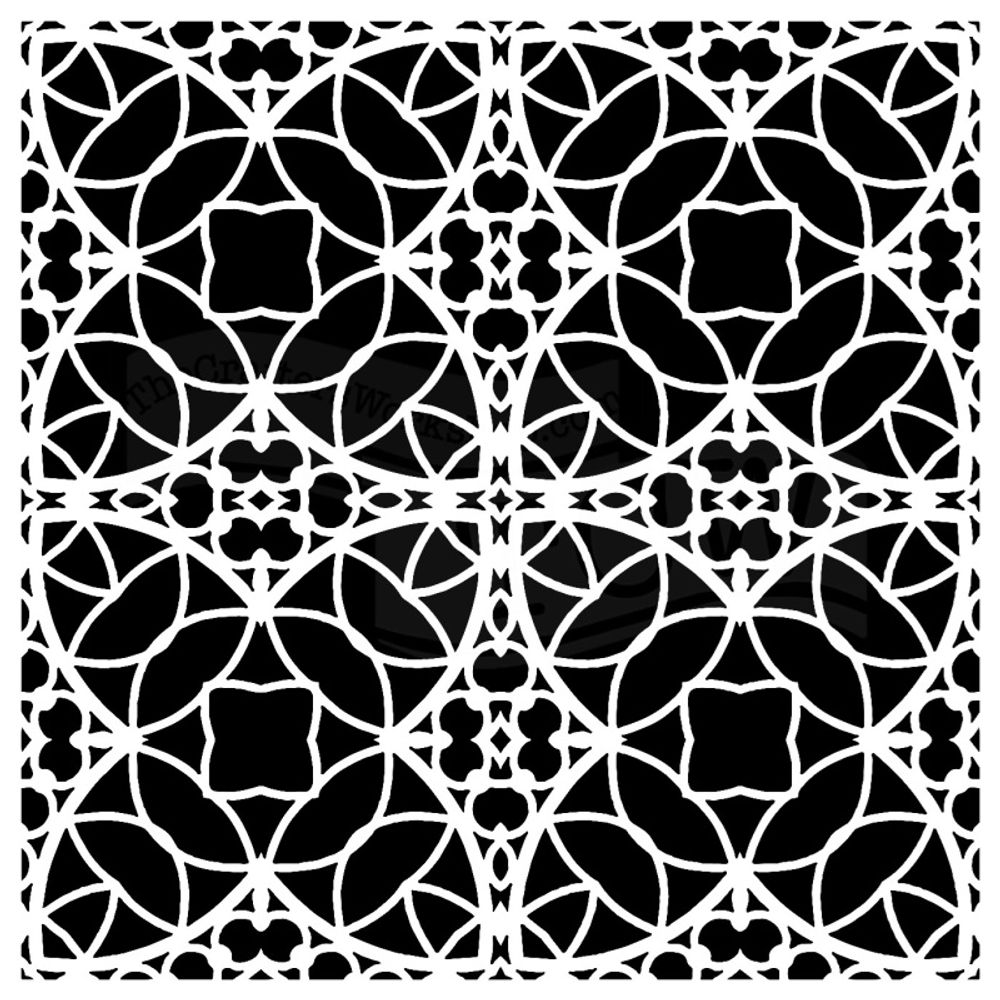 Levně The Crafter´s Workshop Šablona TCW - Spanish Tile - VYBERTE VELIKOST - Šablona TCW 12"x12" (30,5x30,5 cm) - Spanish Tile