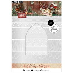 Pergamenové papíry Studio Light "Cottage Christmas", A5, 16 l. - Vánoce na chatě