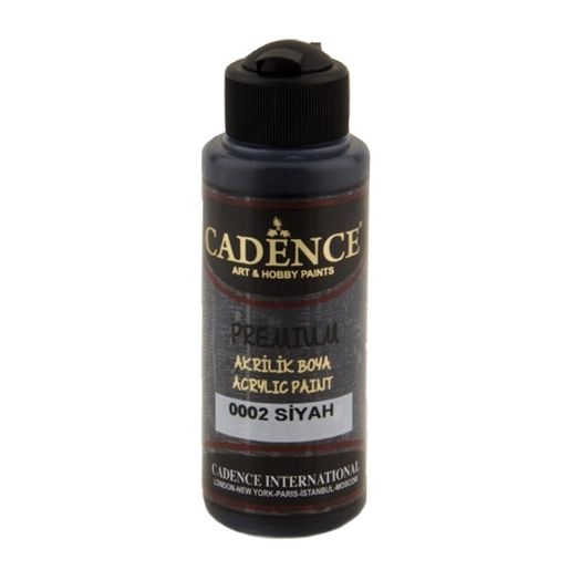 Akrylová barva Cadence Premium, 120 ml - black, černá