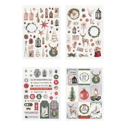 DIY Blok s výseky Studio Light "Christmas at Home", A4, 32 l. - Vánoce doma