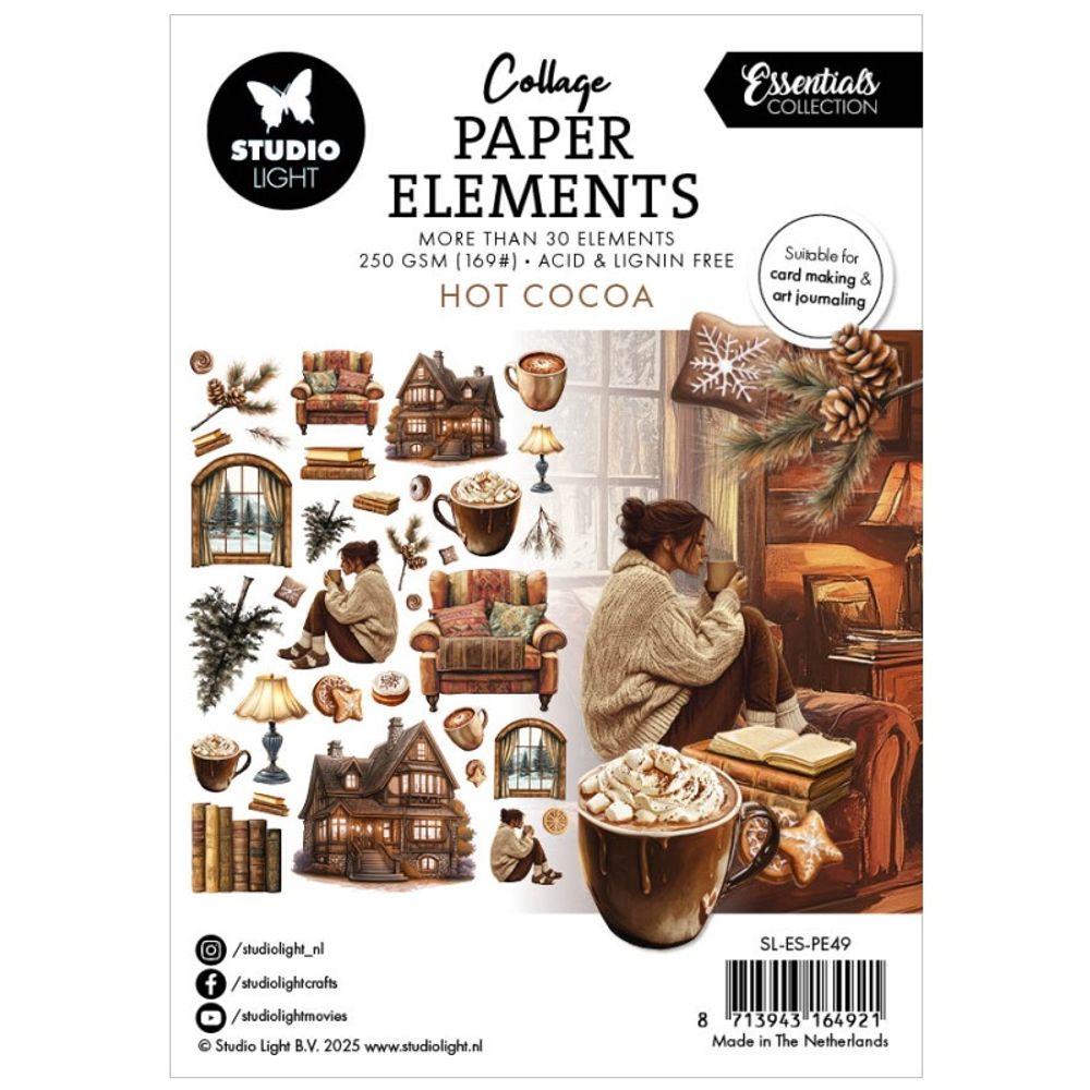 Studio Light Papírové výseky Studio Light "Hot Cocoa", 35 ks - Horká čokoláda