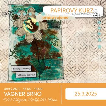 Mixed media art – květiny