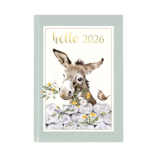 Týdenní diář 2026 Wrendale Designs, A6 - Oslík