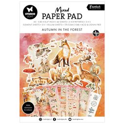 Kreativní blok Studio Light Mixed Paper Pad, A5, 42 l. - Lesní podzim