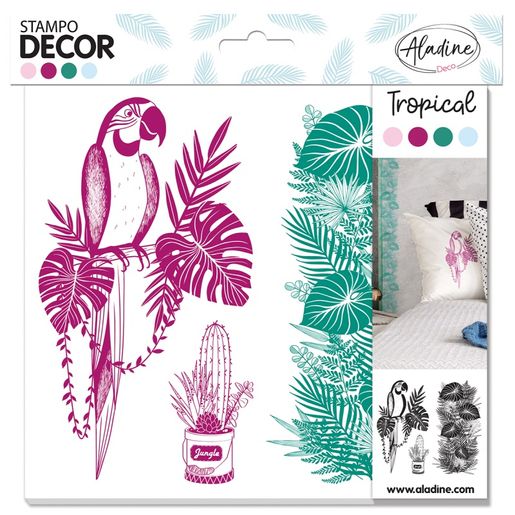 Dekorační razítka Aladine Stampo Decor, 3 ks - Tropical