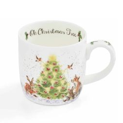 Vánoční porcelánový hrnek Wrendale Designs "Oh Christmas Tree", 0,31 l - Vánoční stromek