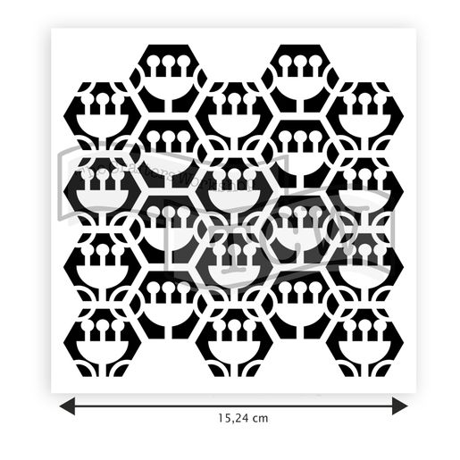 Šablona TCW - Tulip Hexagons - VYBERTE VELIKOST