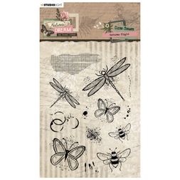 Gelová razítka Studio Light "Nature's Dream", 12 ks - Vážky a včely