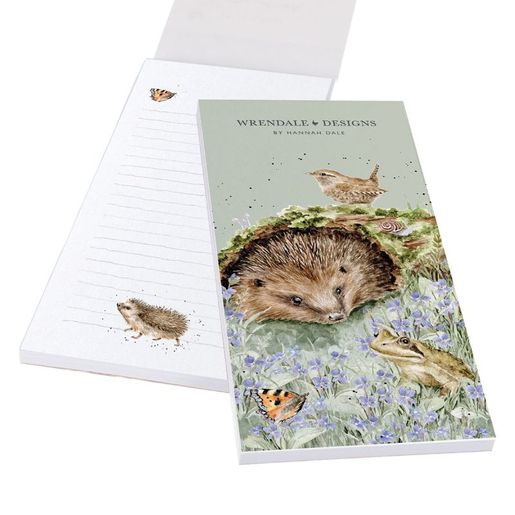 Nákupní seznam s magnetem Wrendale Designs "The Wild Patch" - Ježek