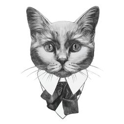 Transferový obrázek na textil Cadence, 21x30 cm - Kočka