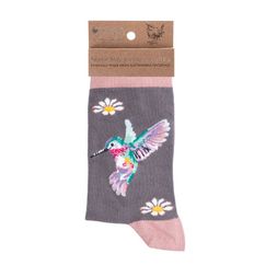 Dámské ponožky Wrendale Designs "Wisteria Wishes" - Kolibřík