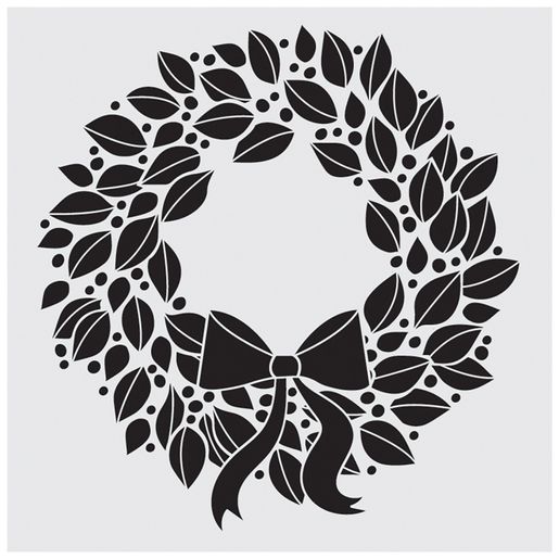 Šablona Aladine, 28x28 cm - Vánoční věnec