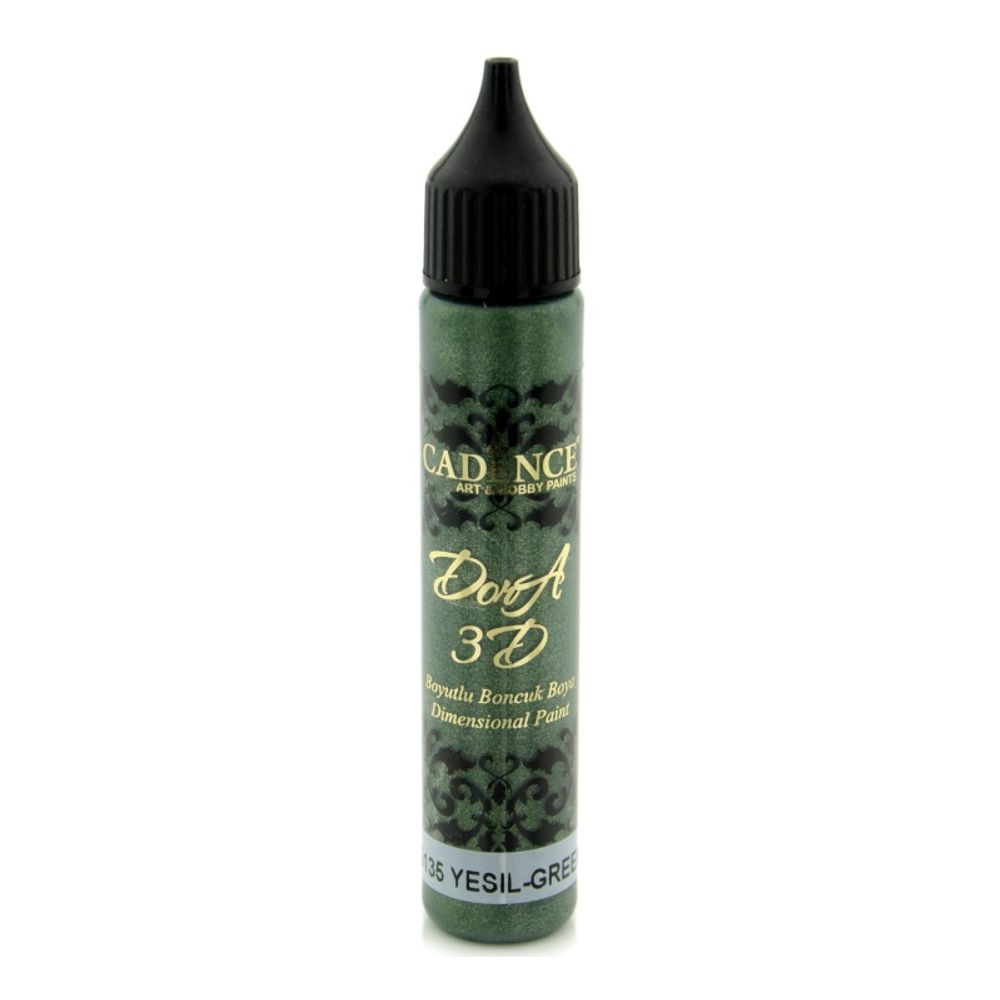 Levně Cadence Metalická kontura Cadence Dora 3D, 25 ml - VYBERTE ODSTÍN - Metalická kontura Cadence Dora 3D, 25 ml - green, zelená