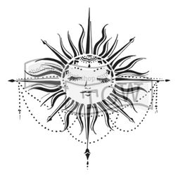 Šablona TCW - Celestial Sun - VYBERTE VELIKOST