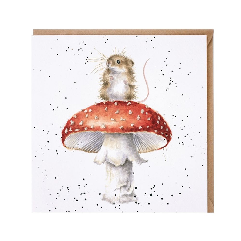 Wrendale Designs Přání Wrendale Designs "He's a Fun-Gi", 15x15 cm - Myška