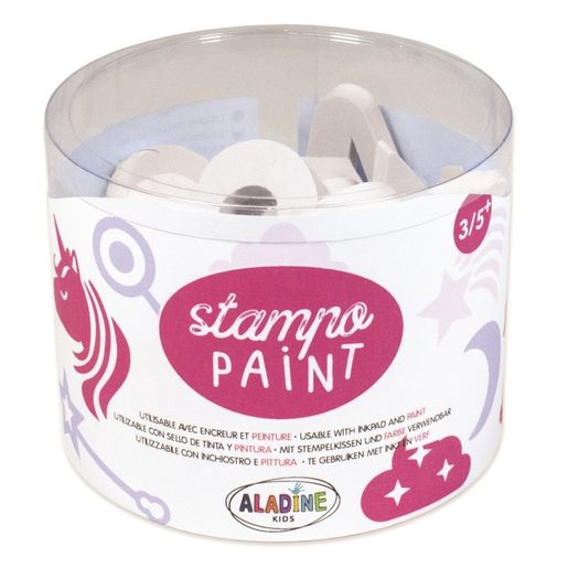 Malovací pěnová razítka Aladine StampoPaint, 12 ks - Jednorožci