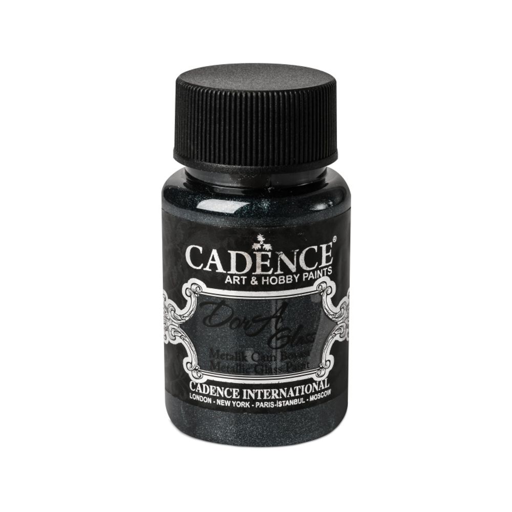 Metalická barva na sklo Dora Glass černá black 50 ml Aladine