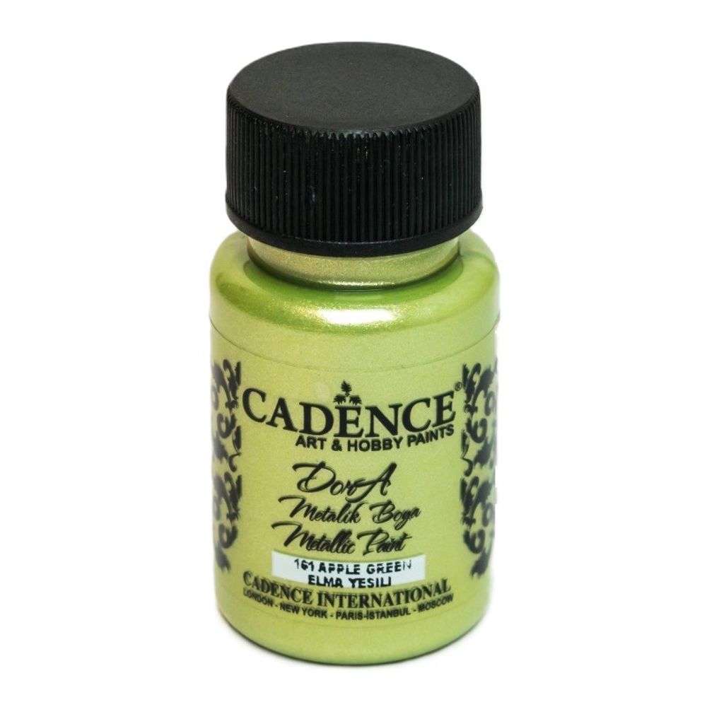 Cadence Metalická akrylová barva Cadence Dora Metallic, 50 ml - VYBERTE ODSTÍN - Metalická akrylová barva Cadence Dora Metallic, 50 ml - apple green, jablíčková zelená