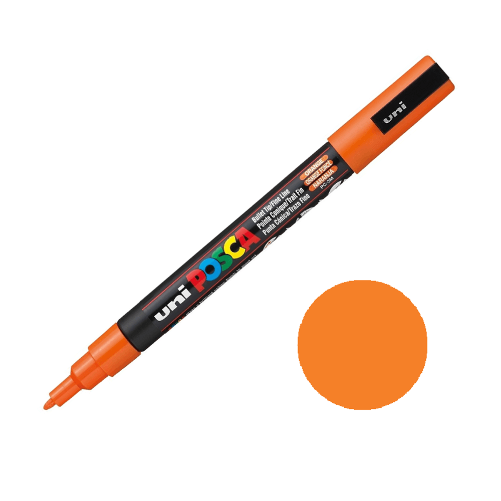 Levně Posca Akrylový fix Posca PC-3M - VYBERTE ODSTÍN - Akrylový fix Posca PC-3M - oranžový