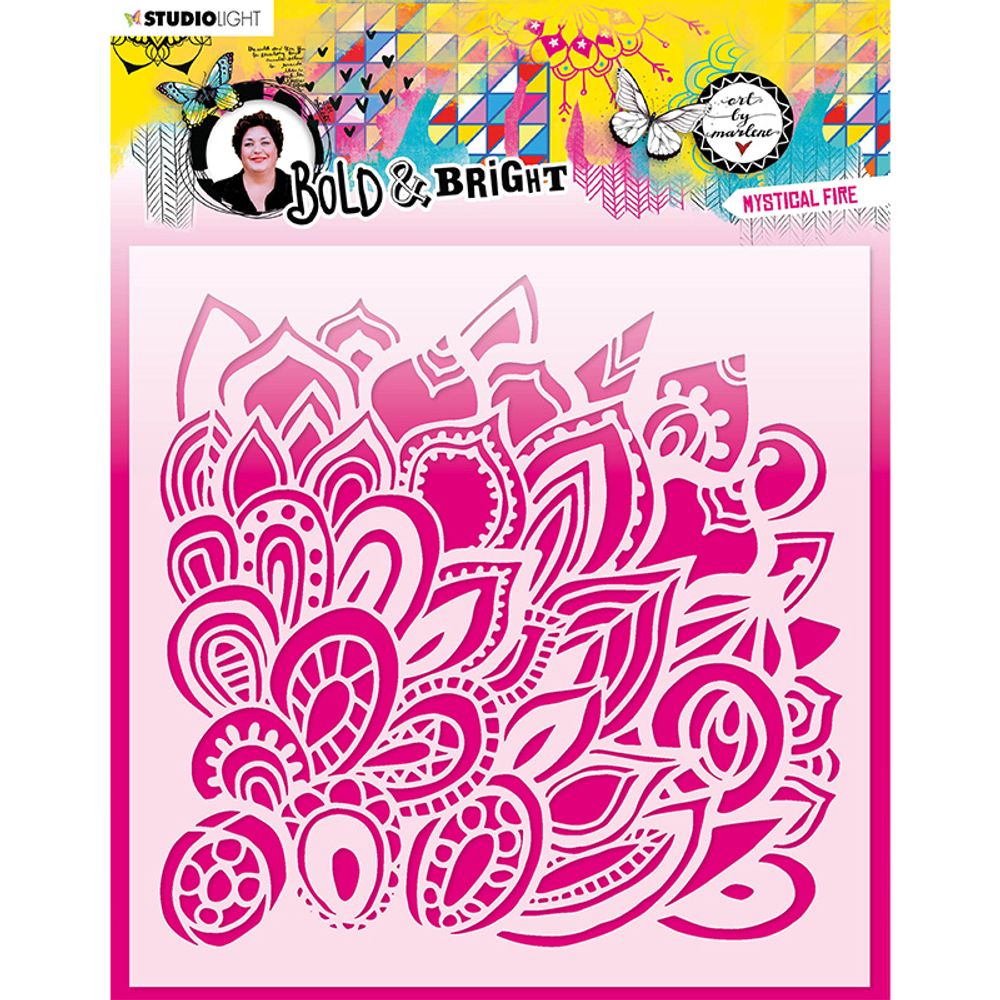 Levně Studio Light Šablona Studio Light "Bold & Bright", 20x20 cm - Mystický oheň